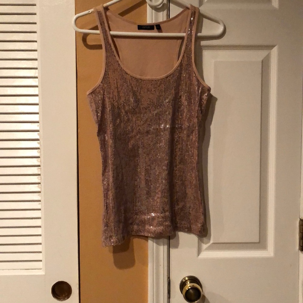 Tan Sequence Tank top